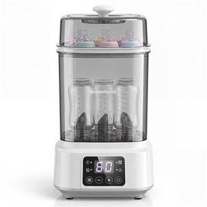 BubblePanda Baby Bottle Sterilizer and Dryer, Compact 2-Layer Sterilizer