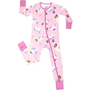 BubblePanda Baby Pajamas Rayon Made From Bamboo Footie Sleepers Girls Boys(Unicorns)