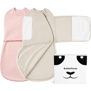 BubblePanda Swaddles for Newborn Rayon Made from Bamboo 0-3M Velcro Swaddle