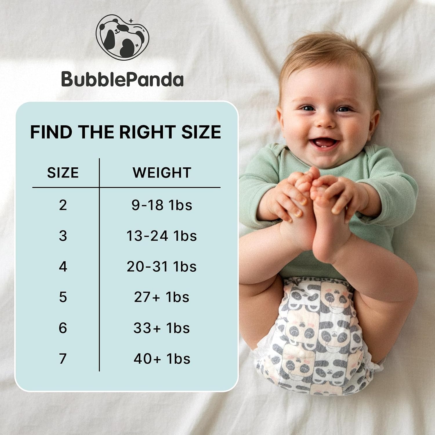 image:imageBubblePanda Sleep Sack with Feet 612 Months 10 Tog amp Overnight Baby DiapersSize 4 Count 72