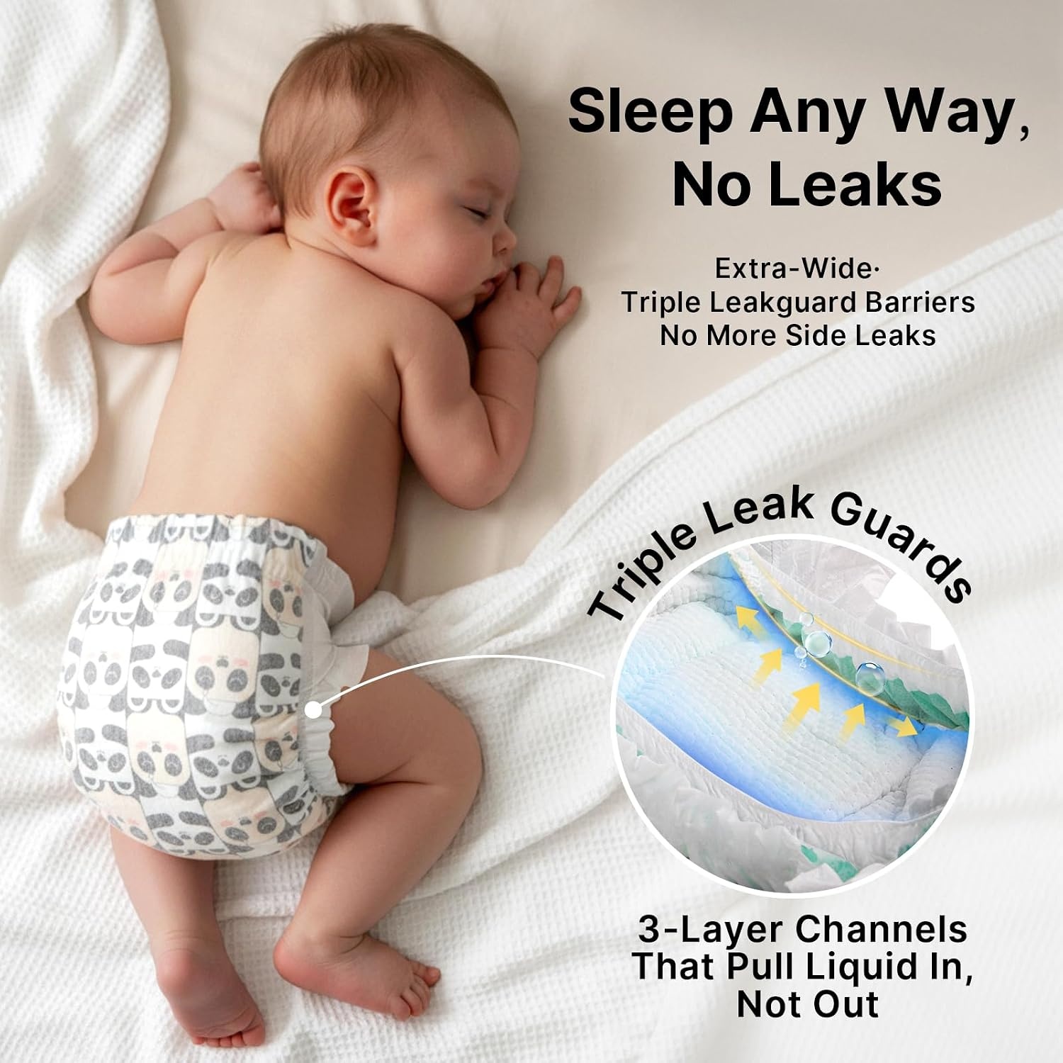 image:imageBubblePanda Sleep Sack with Feet 612 Months 10 Tog amp Overnight Baby DiapersSize 4 Count 72