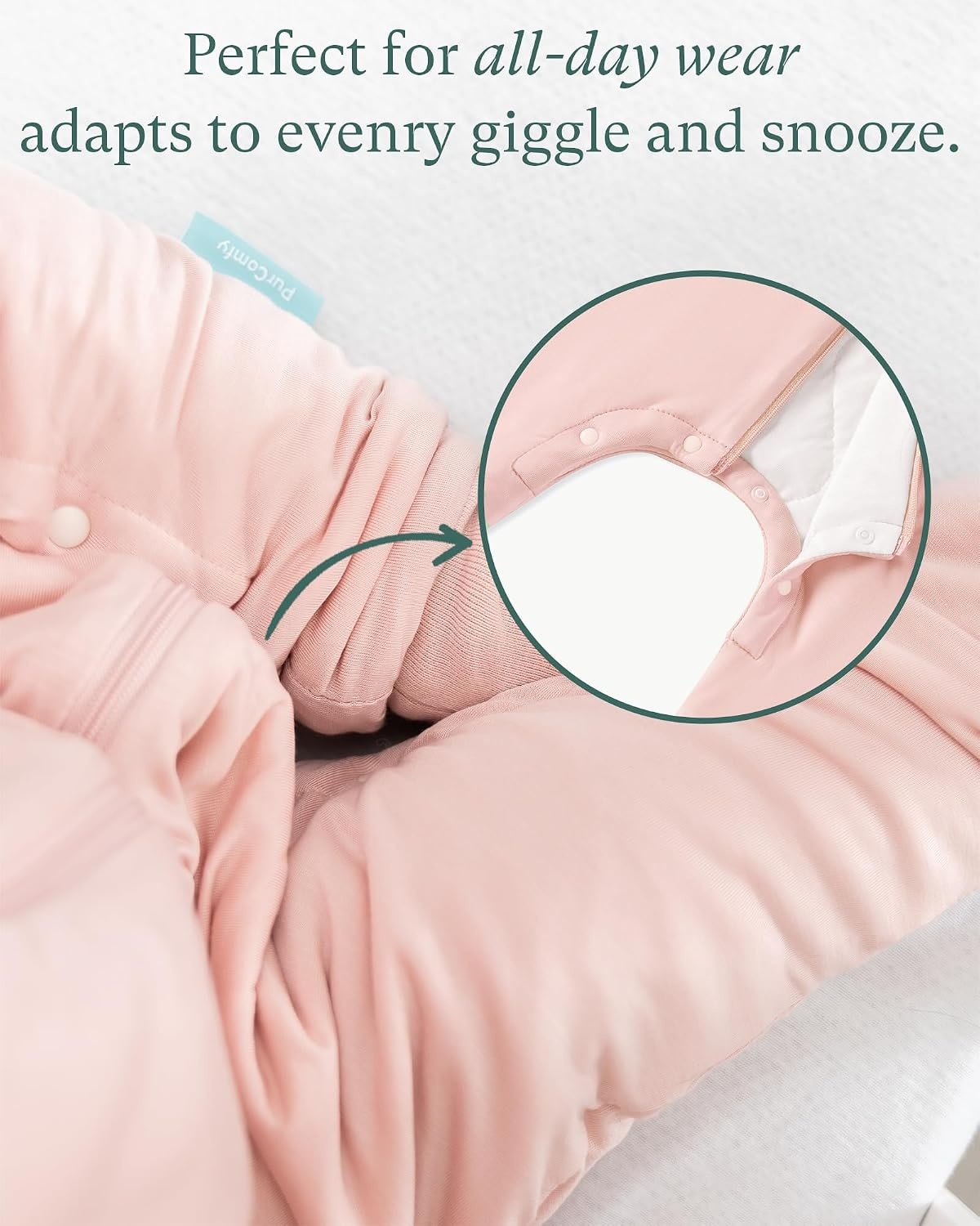 image:imagePurComfy Bamboo Viscose Active Baby Toddler Sleepsuit 10 TOGCoral