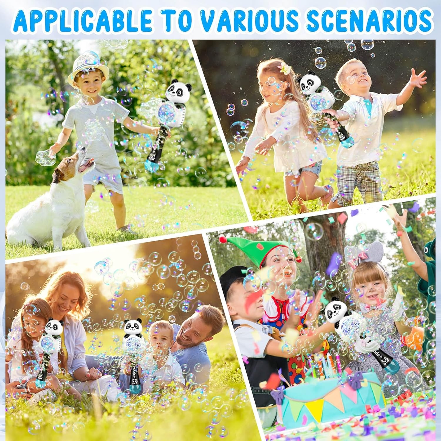 image:imageLight Up Bubble Wand Rechargeable Automatic Bubble Toy for Kids 38