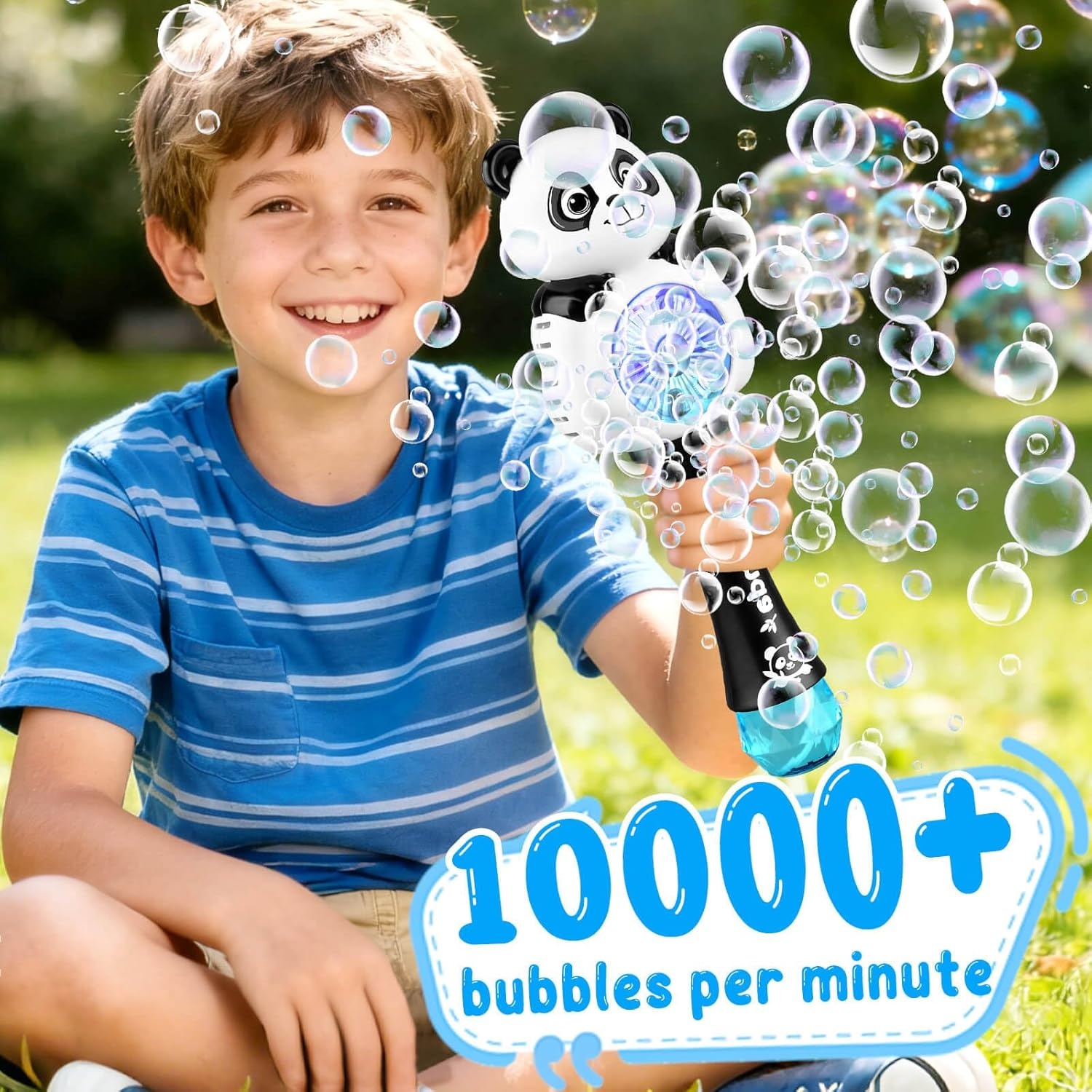 image:imageLight Up Bubble Wand Rechargeable Automatic Bubble Toy for Kids 38