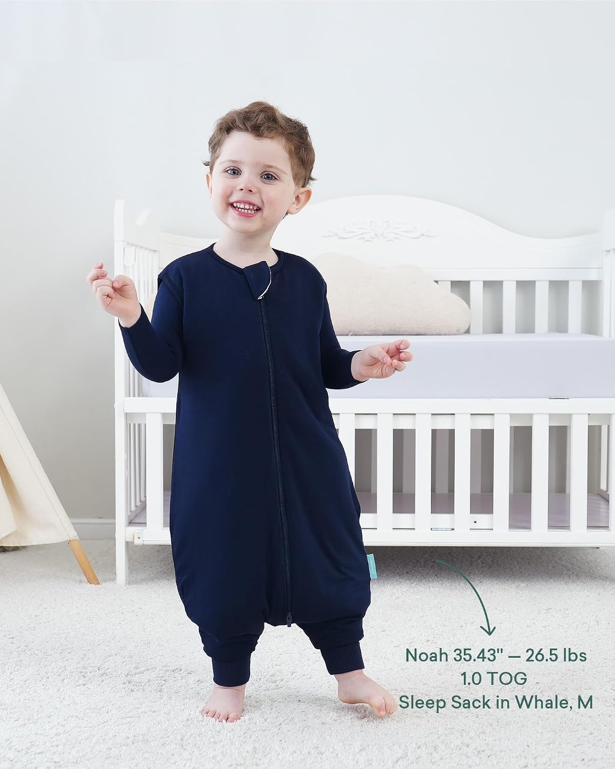 image:imagePurComfy Bamboo Viscose Toddler Sleep Sack with Feet 1218242t4t5tMidnight