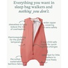 PurComfy Bamboo Viscose Toddler Sleep Sack with Feet, 12-18-24-2t-4t-5t(Coral)