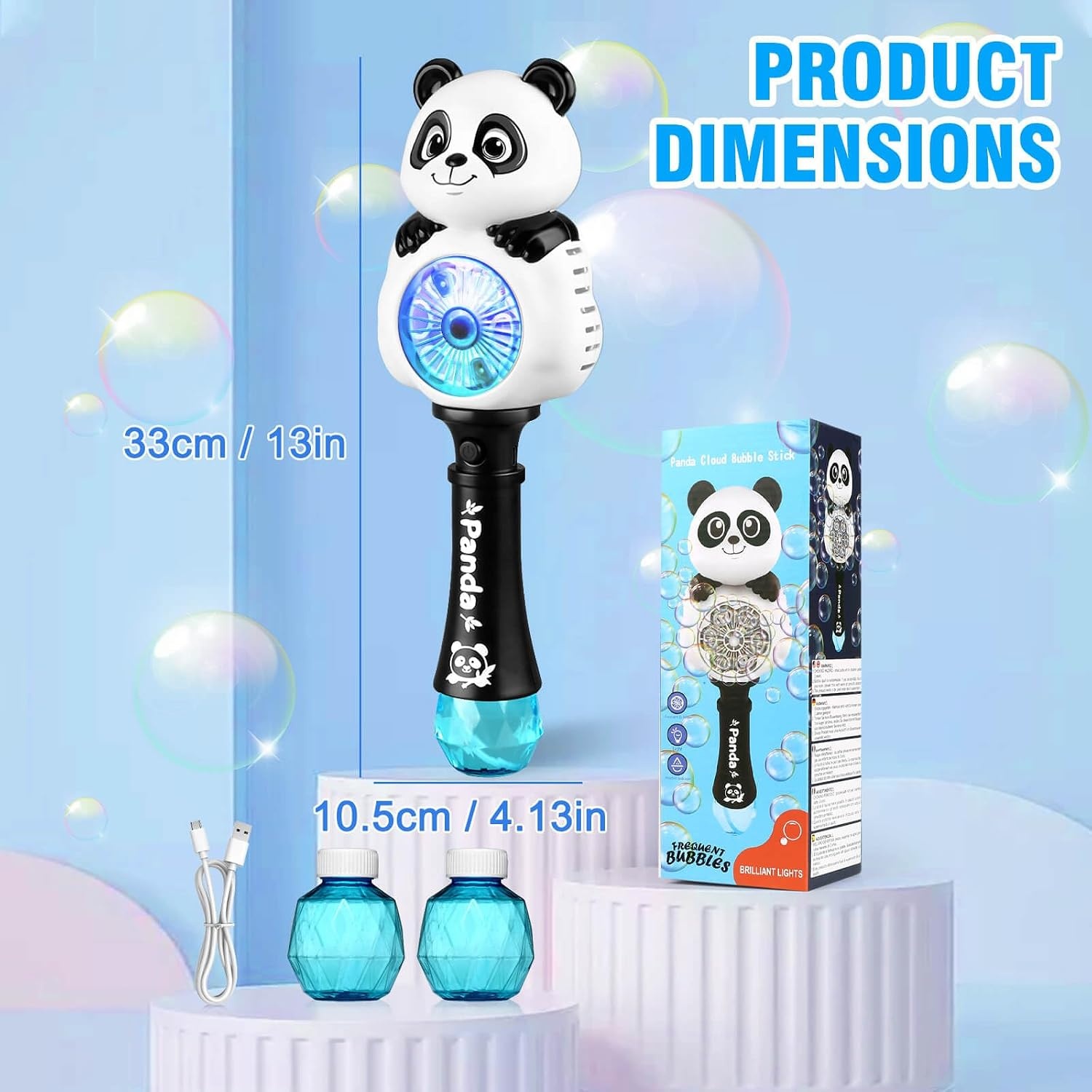image:imageAooess Bubble Machine for Kids Ages 48 Years Old Light Up Bubble Wand