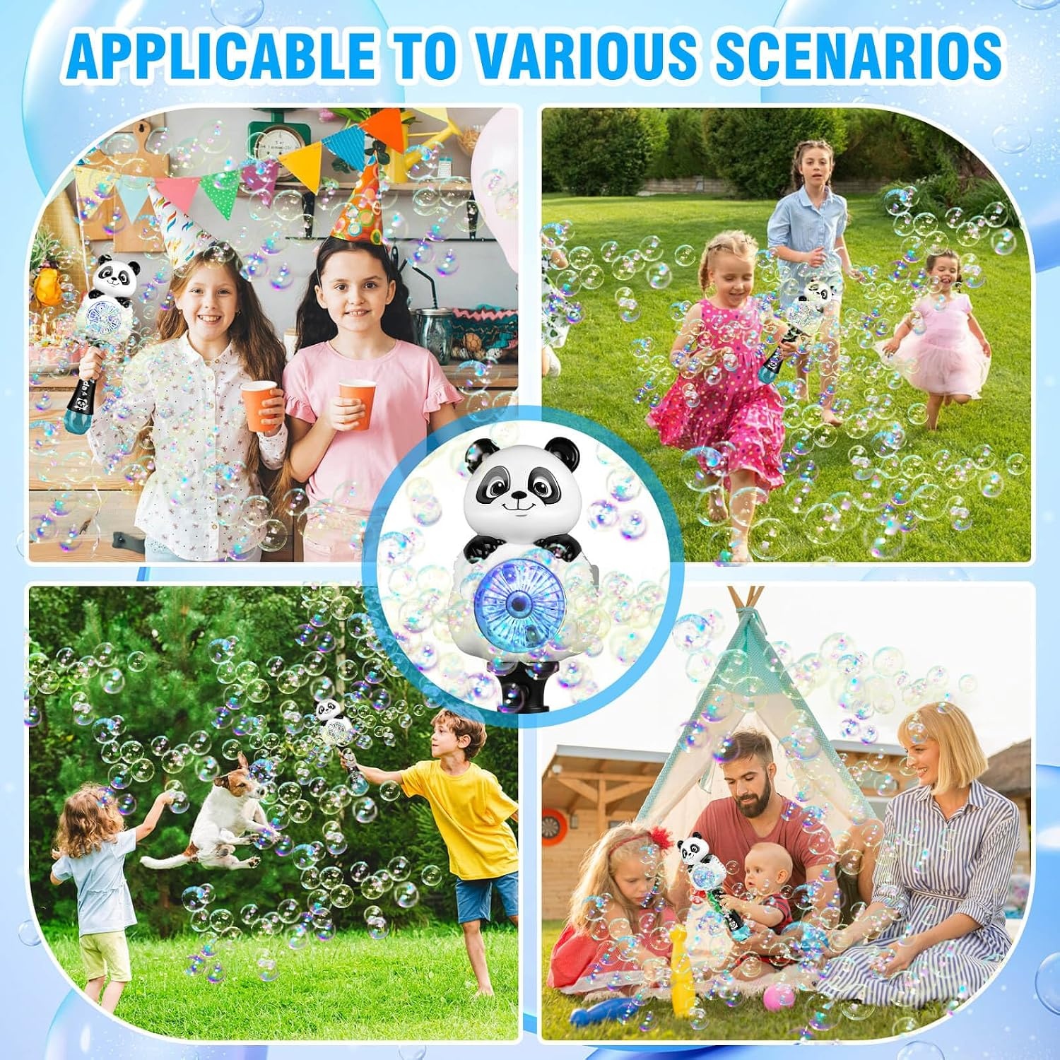 image:imageAooess Bubble Machine for Kids Ages 48 Years Old Light Up Bubble Wand