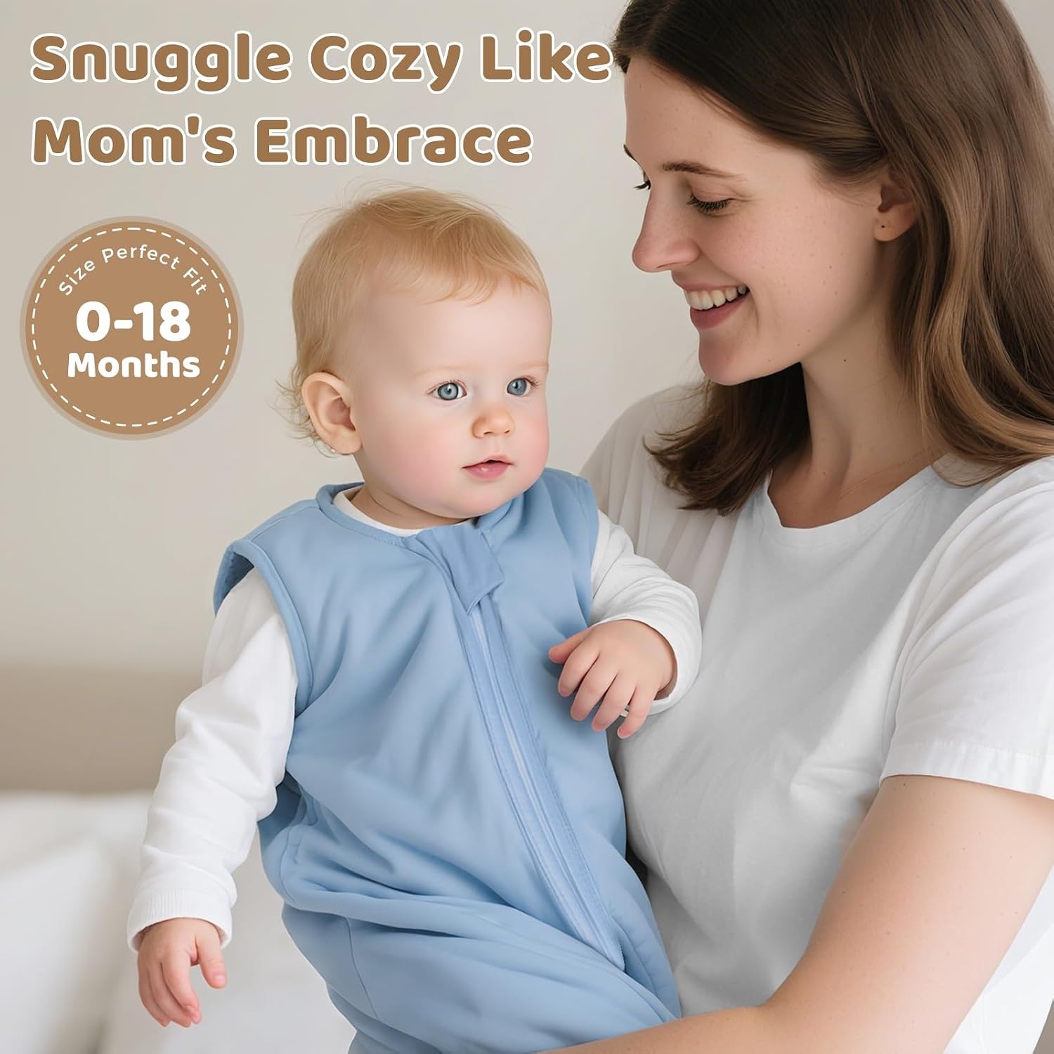 image:imageFreejoy Viscose From Bamboo Baby Sleep Sack 15 TOG Infant Toddler Wearable Buttery Soft Sleeping BagsBlue