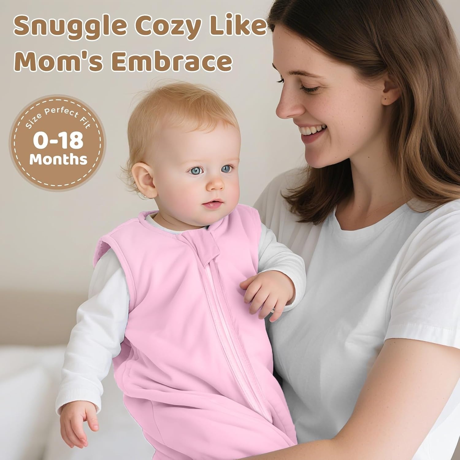 image:imageFreejoy Viscose From Bamboo Baby Sleep Sack 15 TOG Infant Toddler Wearable Buttery Soft Sleeping BagsPink