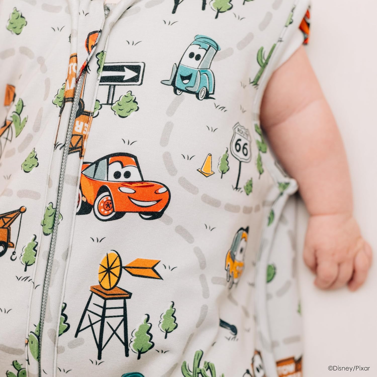 image:imageMilk Snob Disney Baby Sleeping Sack Sleeveless Sleep Bag and Wearable Zip Up Blanket for Girl and Boy Newborn Infant ShowerCars