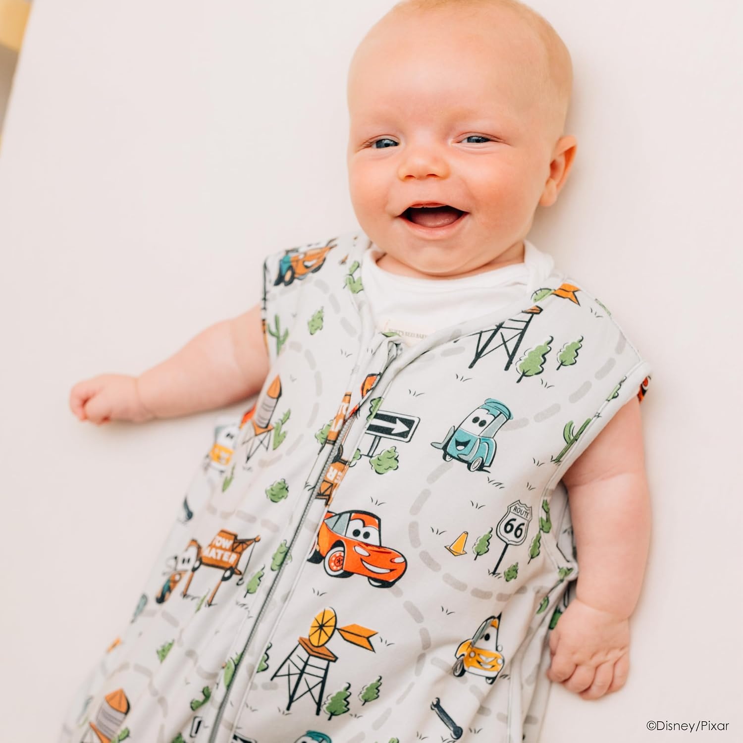 image:imageMilk Snob Disney Baby Sleeping Sack Sleeveless Sleep Bag and Wearable Zip Up Blanket for Girl and Boy Newborn Infant ShowerCars