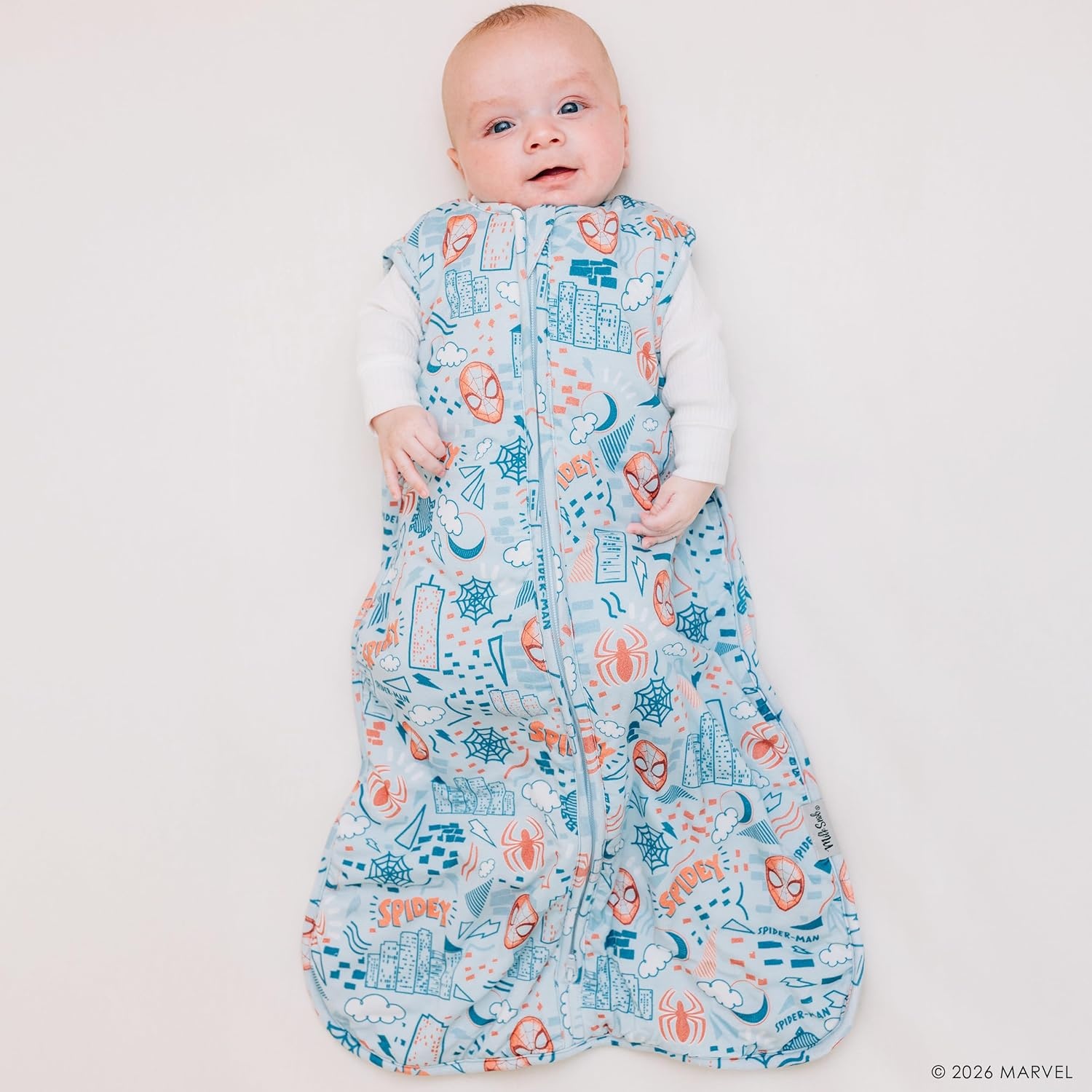 image:imageMilk Snob Disney Baby Sleeping Sack Sleeveless Sleep Bag and Wearable Zip Up Blanket for Girl and Boy Newborn Infant ShowerSpiderman Sketch Book