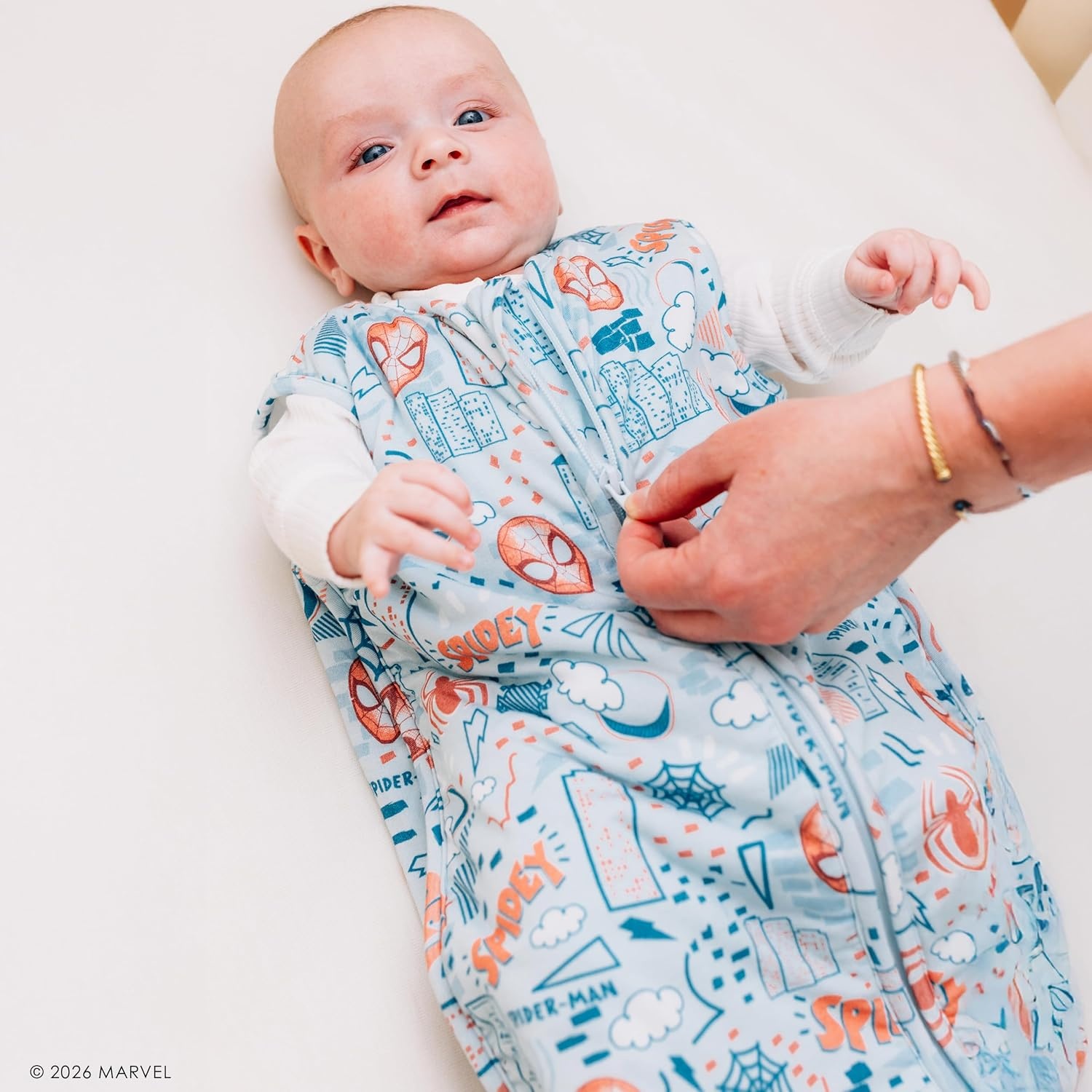 image:imageMilk Snob Disney Baby Sleeping Sack Sleeveless Sleep Bag and Wearable Zip Up Blanket for Girl and Boy Newborn Infant ShowerSpiderman Sketch Book