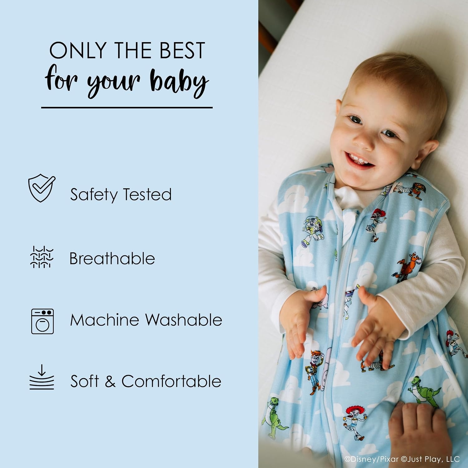 image:imageMilk Snob Disney Baby Sleeping Sack Sleeveless Sleep Bag and Wearable Zip Up Blanket for Girl and Boy Newborn Infant ShowerToy Story