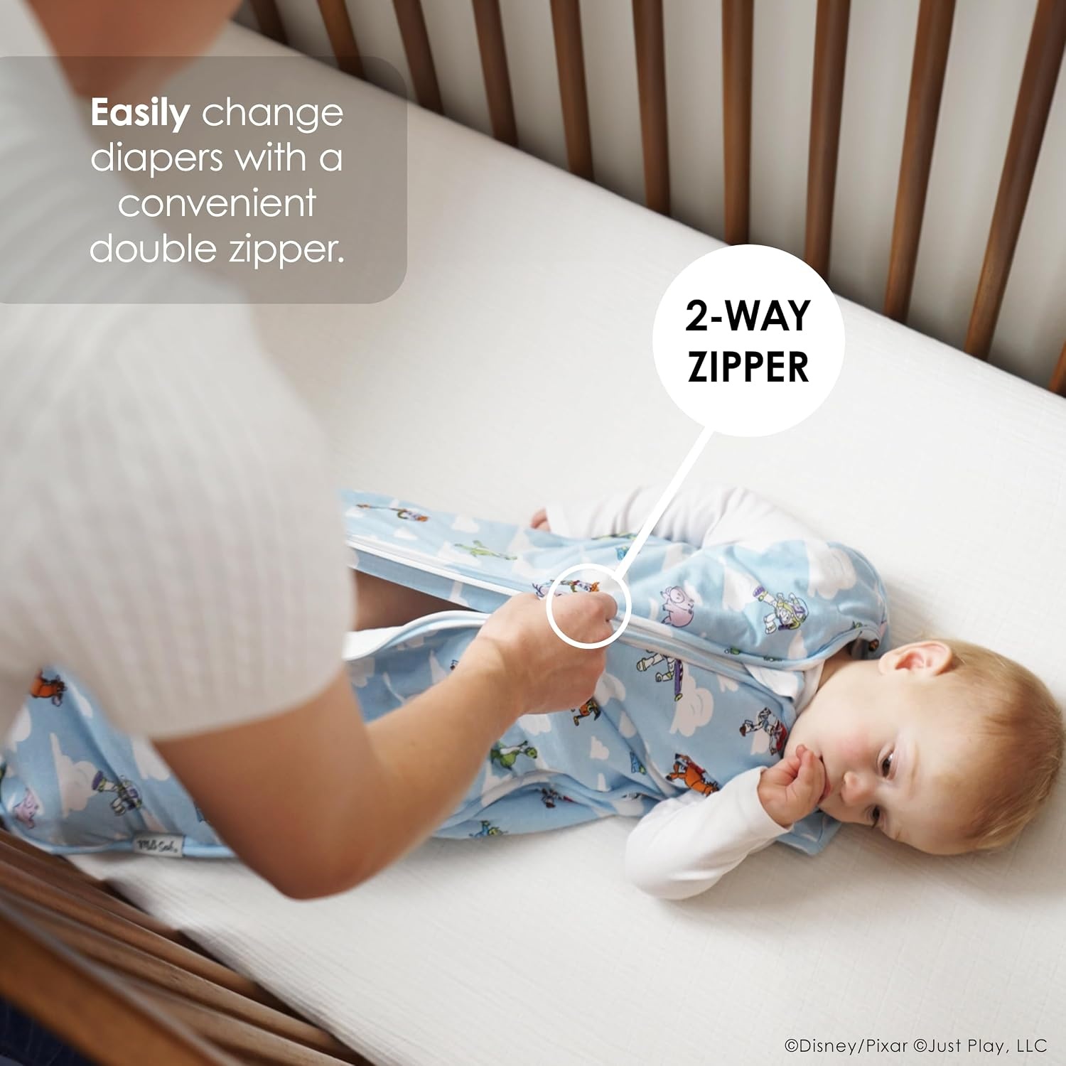 image:imageMilk Snob Disney Baby Sleeping Sack Sleeveless Sleep Bag and Wearable Zip Up Blanket for Girl and Boy Newborn Infant ShowerToy Story