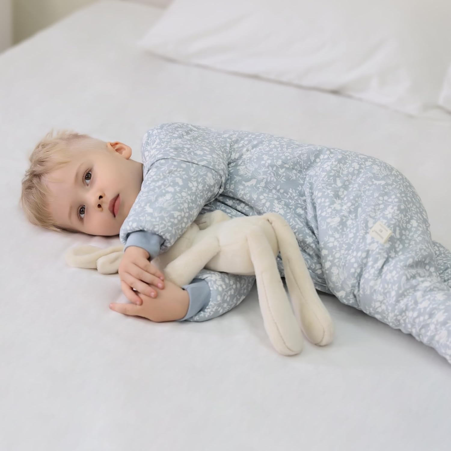 image:imageMosebears Cotton Toddler Sleep Sack with Feet 25 TOG Ultra Soft Toddler Sleeping Sack Walker Wearable BlanketRabbit