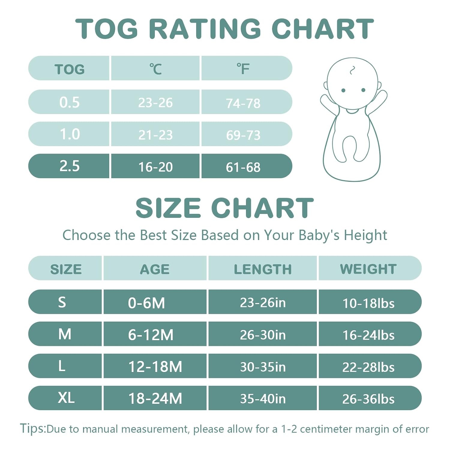 image:imageMosebears Sleep Sack Baby Winter Wearable Blanket with 2Way Zipper25 TOG Cotton Sleep Sack Unisex Calm Sage 612 MonthsCalm Sage