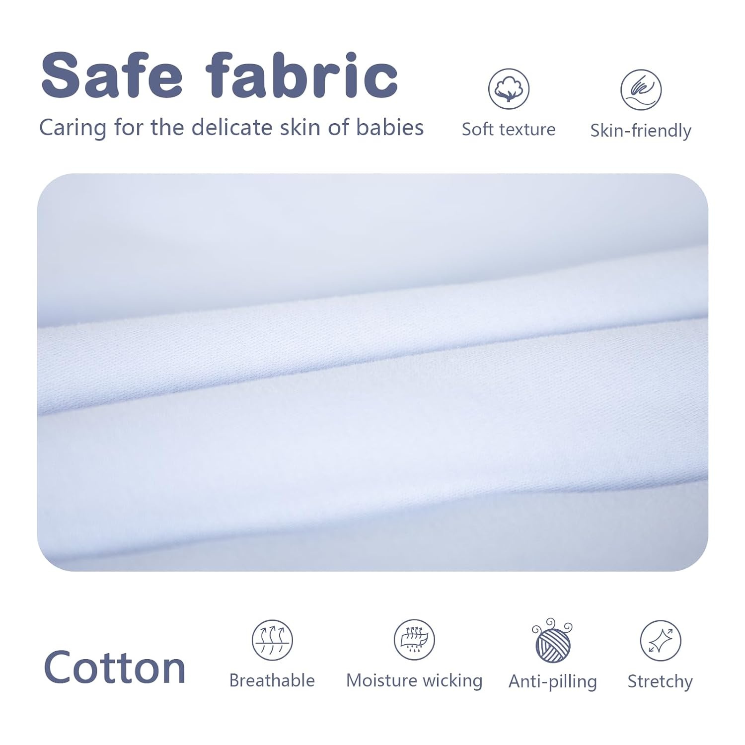 image:imageMosebears Sleep Sack Baby Winter Wearable Blanket with 2Way Zipper25 TOG Cotton Sleep Sack Unisex Calm Sage 612 MonthsFog Blue