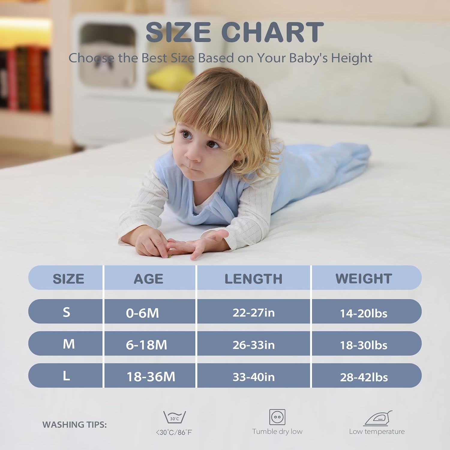 image:imageMosebears Unisex Baby Sleep Sack 10 TOG Supersoft Rayon Made from Bamboo Wearable Blanket with 2Way Zipper Dark Green618 MonthsFog Blue