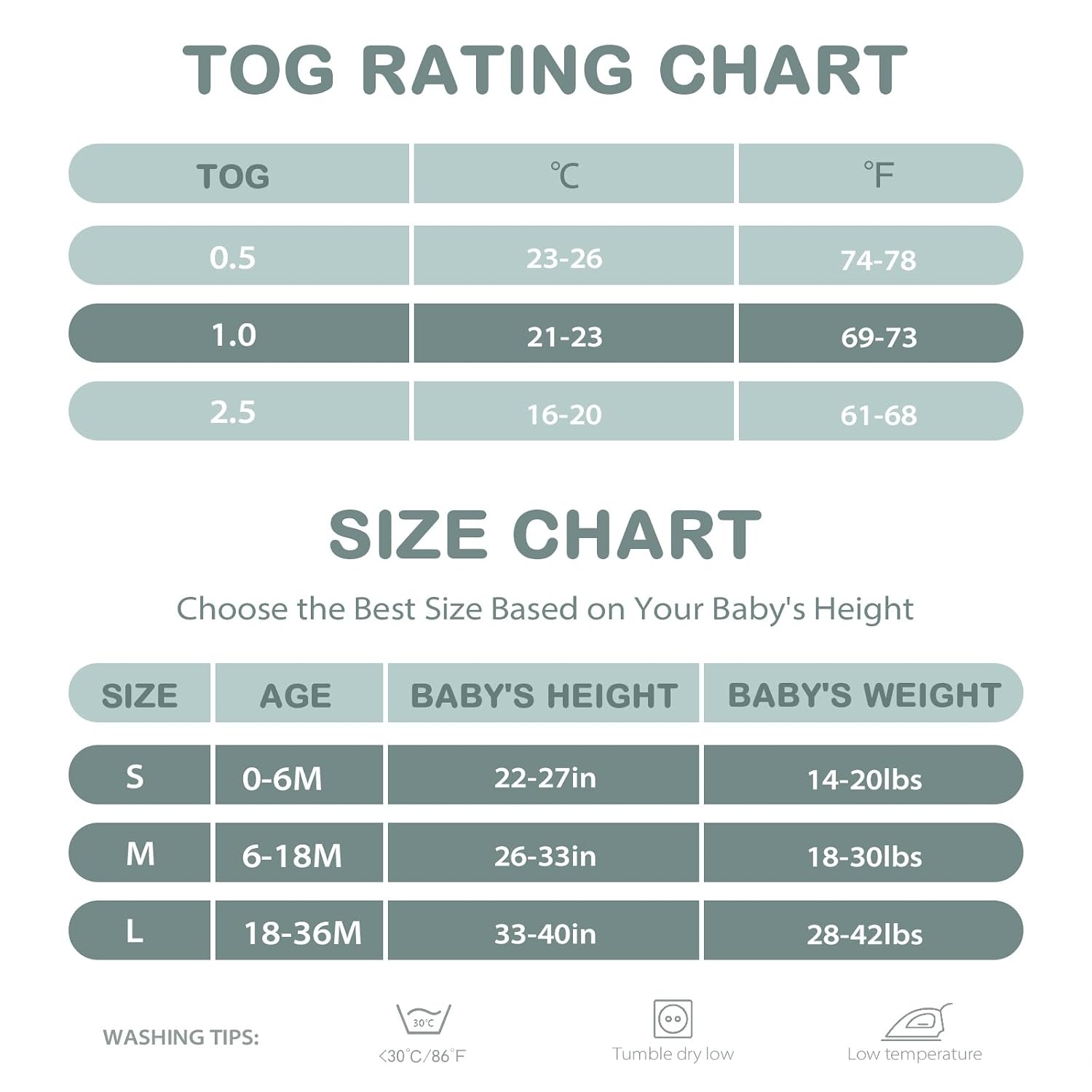 image:imageMosebears Unisex Baby Sleep Sack 10 TOG Supersoft Rayon Made from Bamboo Wearable Blanket with 2Way Zipper Dark Green618 MonthsSage