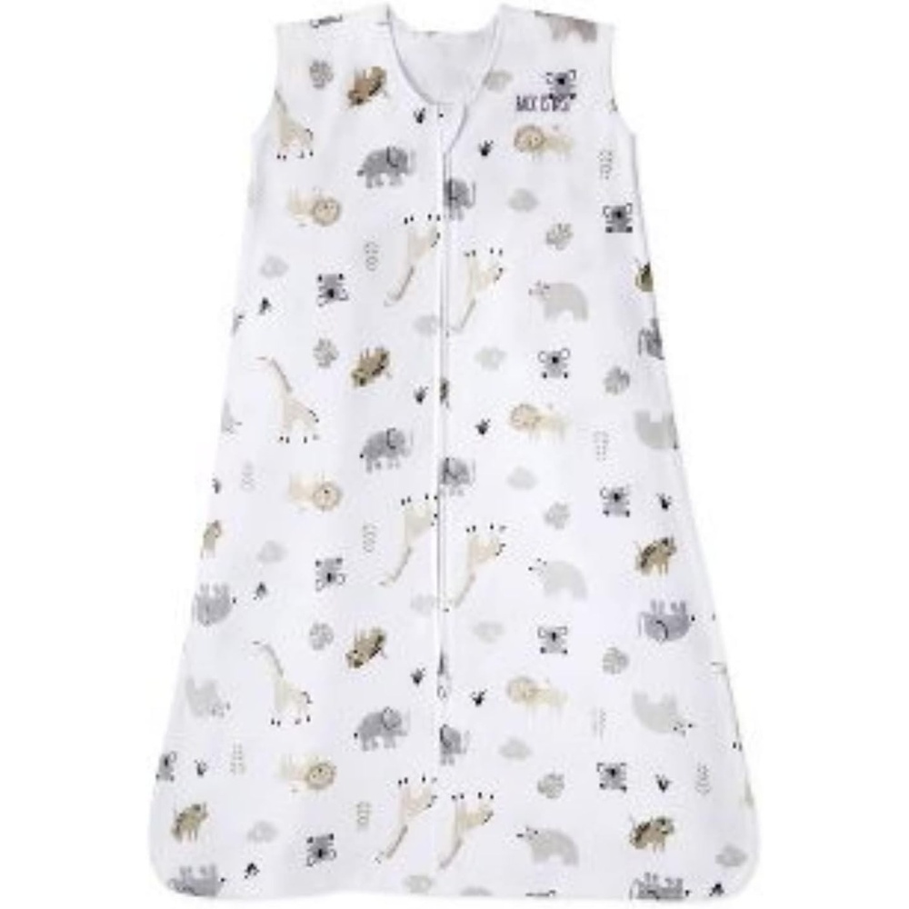 image:imageHALO SleepSack 100 Cotton Wearable Blanket Swaddle Transition Sleeping Bag TOG 05Animal Paint