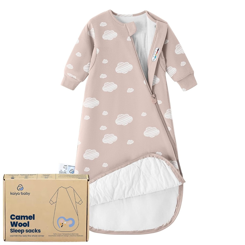 image:imageKaiyaBaby Organic Cotton Baby Sleep Sack Long Sleeve 10 TOG 618MPink Sky