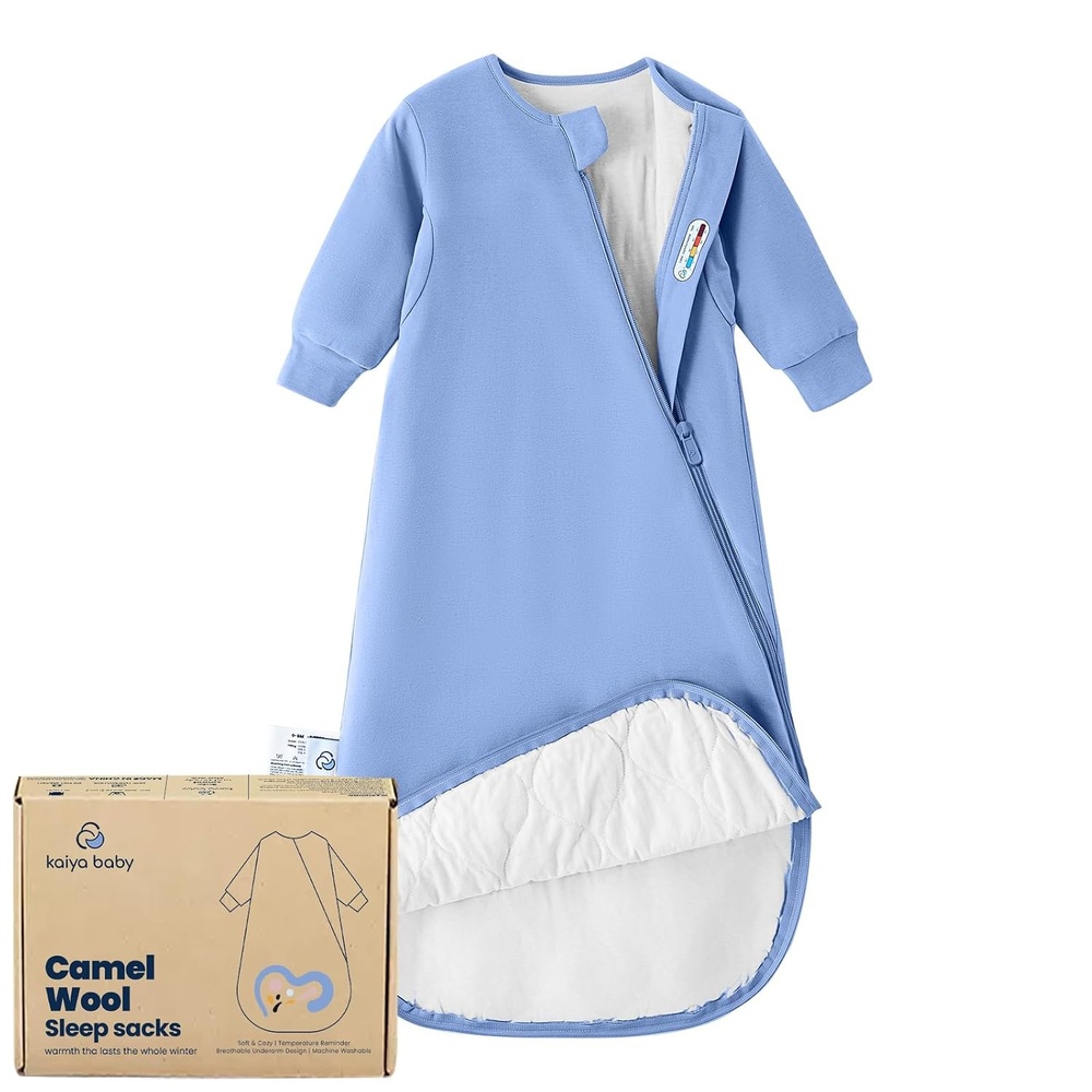 image:imageKaiyaBaby Organic Cotton Baby Sleep Sack Long Sleeve 10 TOG 618MQuiet Sky