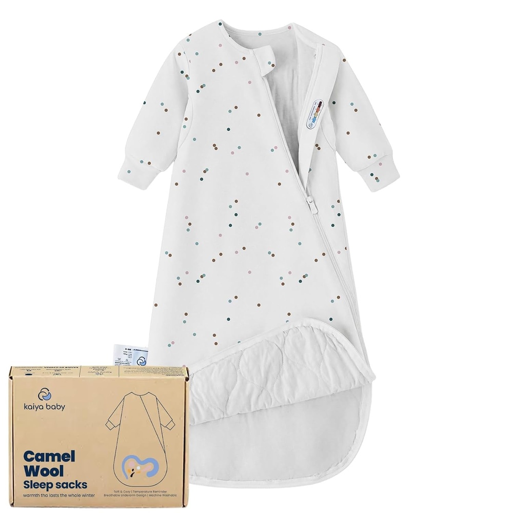 image:imageKaiyaBaby Organic Cotton Baby Sleep Sack Long Sleeve 10 TOG 618MSpark Dots