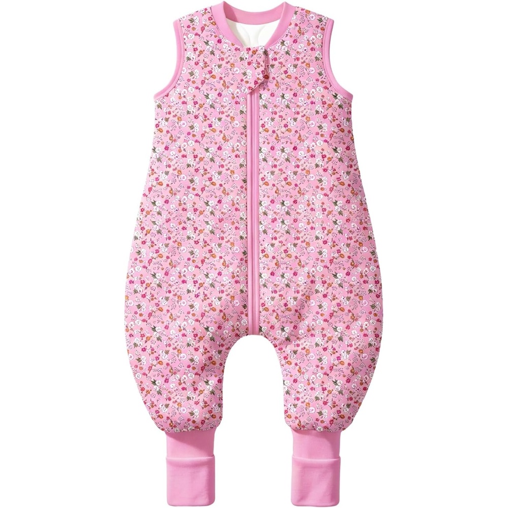 image:imageMosebears Cotton Toddler Sleep Sack with Feet 25 TOG Ultra Soft Toddler Sleeping Sack Baby Sleep Bag Walker Wearable BlanketRose