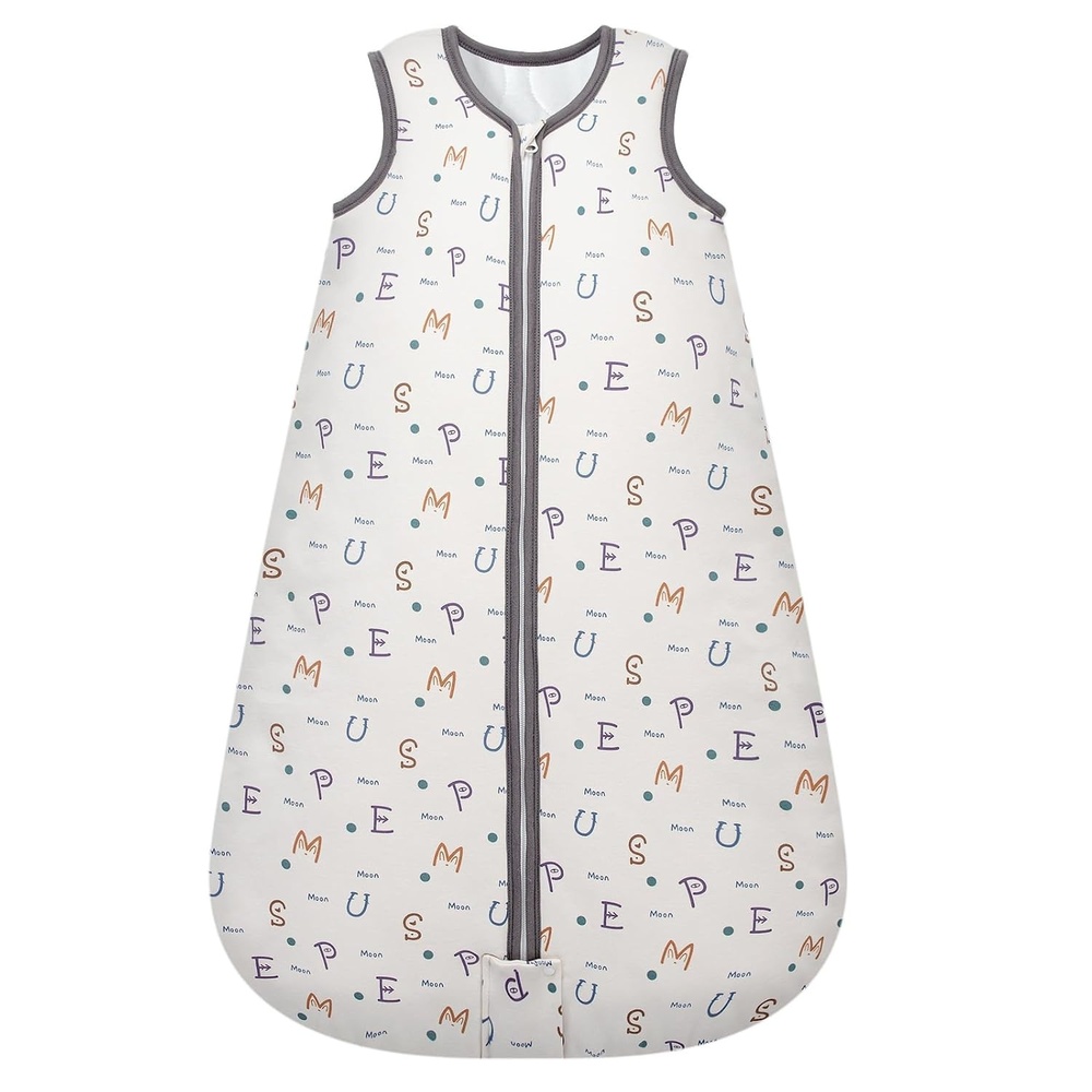 image:imageMosebears Sleep Sack Baby Winter Wearable Blanket with 2Way Zipper25 TOG Cotton Sleep Sack Unisex Calm Sage 612 MonthsAlphabet