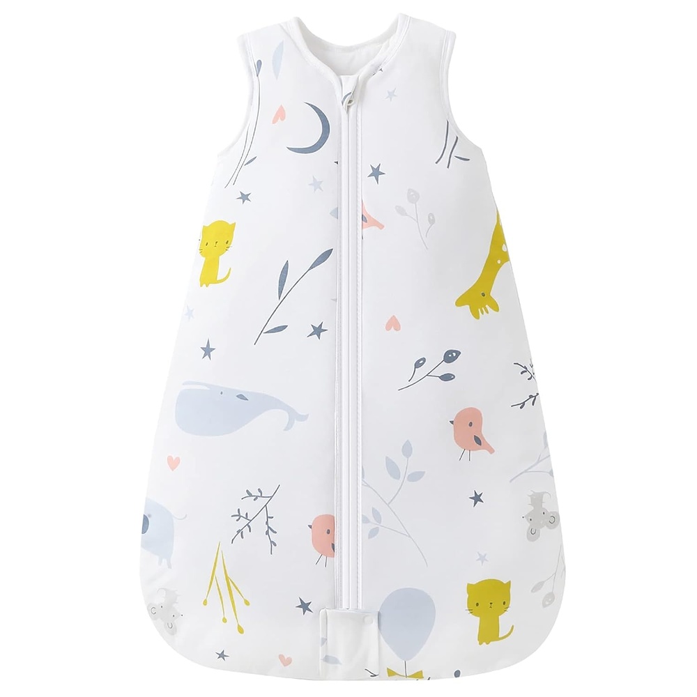 image:imageMosebears Sleep Sack Baby Winter Wearable Blanket with 2Way Zipper25 TOG Cotton Sleep Sack Unisex Calm Sage 612 MonthsAnimal White