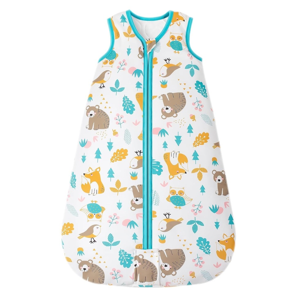 image:imageMosebears Sleep Sack Baby Winter Wearable Blanket with 2Way Zipper25 TOG Cotton Sleep Sack Unisex Calm Sage 612 MonthsAnimal World