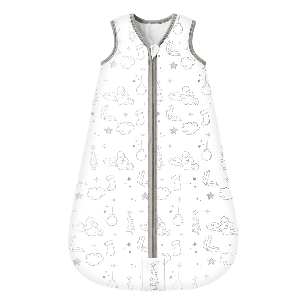 image:imageMosebears Sleep Sack Baby Winter Wearable Blanket with 2Way Zipper25 TOG Cotton Sleep Sack Unisex Calm Sage 612 MonthsWhite Cloud