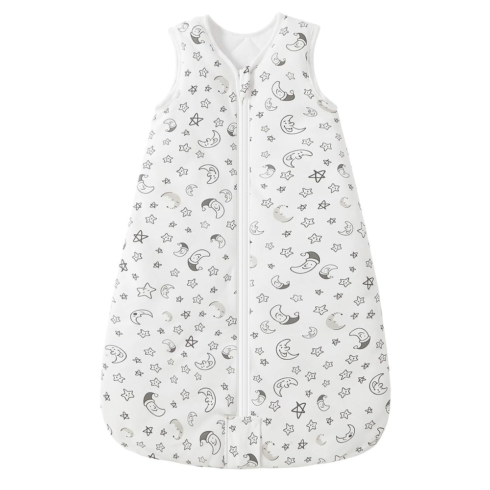image:imageMosebears Sleep Sack Baby Winter Wearable Blanket with 2Way Zipper25 TOG Cotton Sleep Sack Unisex Calm Sage 612 MonthsWhite Star