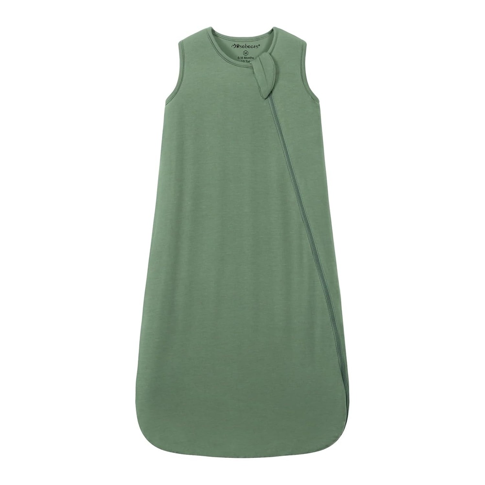 image:imageMosebears Unisex Baby Sleep Sack 10 TOG Supersoft Rayon Made from Bamboo Wearable Blanket with 2Way Zipper Dark Green618 MonthsDark Green
