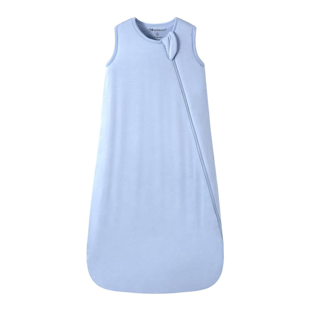 image:imageMosebears Unisex Baby Sleep Sack 10 TOG Supersoft Rayon Made from Bamboo Wearable Blanket with 2Way Zipper Dark Green618 MonthsFog Blue