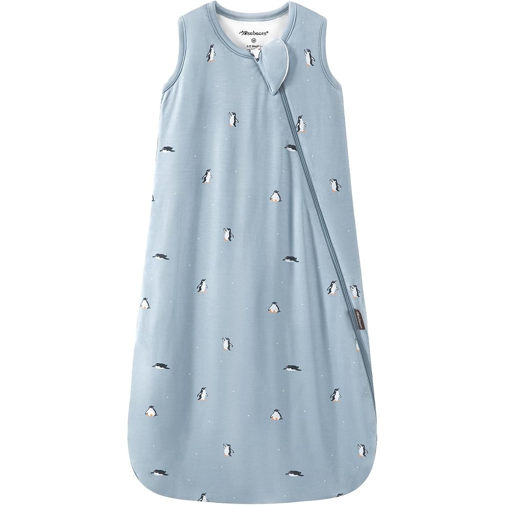 image:imageMosebears Unisex Baby Sleep Sack 10 TOG Supersoft Rayon Made from Bamboo Wearable Blanket with 2Way ZipperBlue