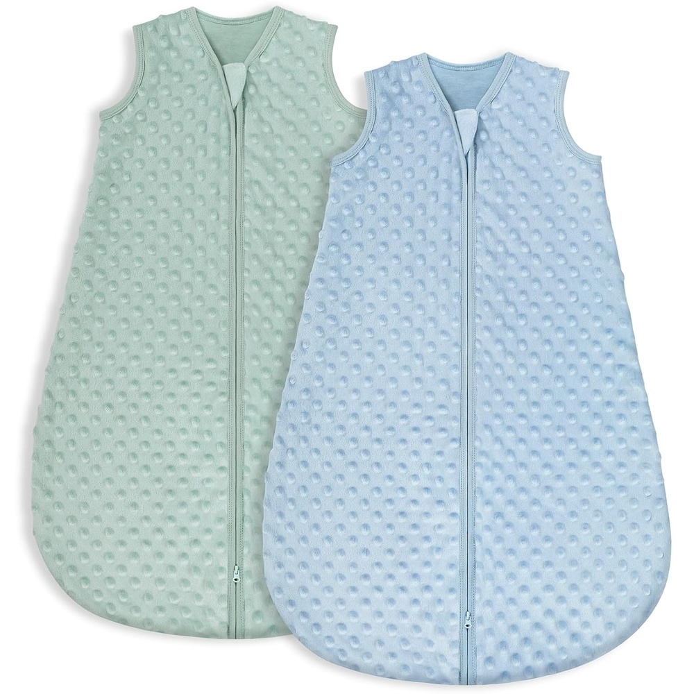 image:imageYoofoss Baby Sleep Sack 1218 Months TOG 15 Fleece with Plush Dots 2 Pack15 Togbluegreen