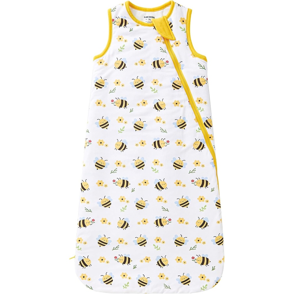 image:imagepureborn Baby Sleep Sack Viscose from Bamboo Wearable Blanket SXLBuzzy Bee