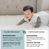 Dreamsuit: Toddler Sleep Sack with Legs, Rayon Made from Bamboo(Stripes)