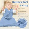 Freejoy Viscose From Bamboo Baby Sleep Sack, 1.5 TOG Infant Toddler Wearable, Buttery Soft Sleeping Bags(Blue)