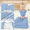 Freejoy Viscose From Bamboo Baby Sleep Sack, 1.5 TOG Infant Toddler Wearable, Buttery Soft Sleeping Bags(Blue)