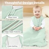 Freejoy Viscose From Bamboo Baby Sleep Sack, 1.5 TOG Infant Toddler Wearable, Buttery Soft Sleeping Bags(Green)