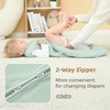 Freejoy Viscose From Bamboo Baby Sleep Sack, 1.5 TOG Infant Toddler Wearable, Buttery Soft Sleeping Bags(Green)