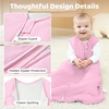Freejoy Viscose From Bamboo Baby Sleep Sack, 1.5 TOG Infant Toddler Wearable, Buttery Soft Sleeping Bags(Pink)