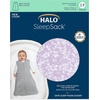 HALO SleepSack, 100% Cotton Wearable Blanket, Swaddle Transition Sleeping Bag, TOG 0.5(Aster Flowers-purple)