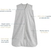 HALO SleepSack, 100% Cotton Wearable Blanket, Swaddle Transition Sleeping Bag, TOG 0.5(Heather Grey)