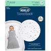 HALO SleepSack, 100% Cotton Wearable Blanket, Swaddle Transition Sleeping Bag, TOG 0.5(Midnight Moons-grey)