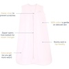 HALO SleepSack, 100% Cotton Wearable Blanket, Swaddle Transition Sleeping Bag, TOG 0.5(Soft Pink)